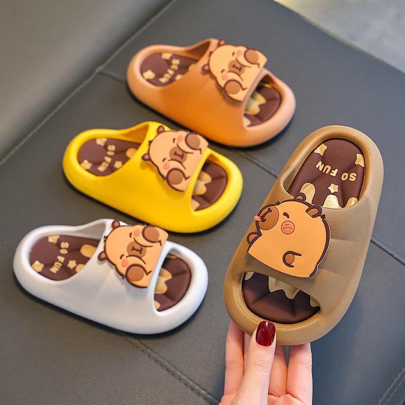 Kapibara Children's Summer Sandals Boys Non-Slip Soft Sole Indoor Bathing Parent-Child Kids Beach Slippers