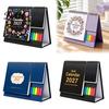 Monthly Schedule Organizer Desk Calendar 2027, Standing Flip Desktop with Sticker Portable Coil Bound Planner Notepad, Twin-Wire Binding 12