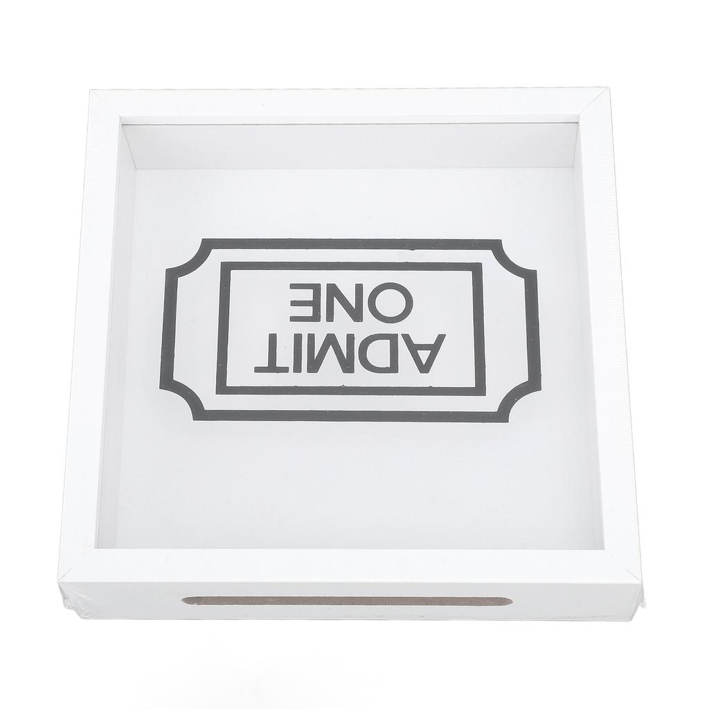 Boîte à souvenirs avec fente Cadre photo Boîte de rangement pour souvenirs pour carte postale Billet de concert Billet de cinéma Blanc