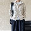 Autumn and Winter Loose Soft Waxy Maillard Short Turtleneck Zipper Sweater Cardigan Women's Twist Knitted Women's Jacket
