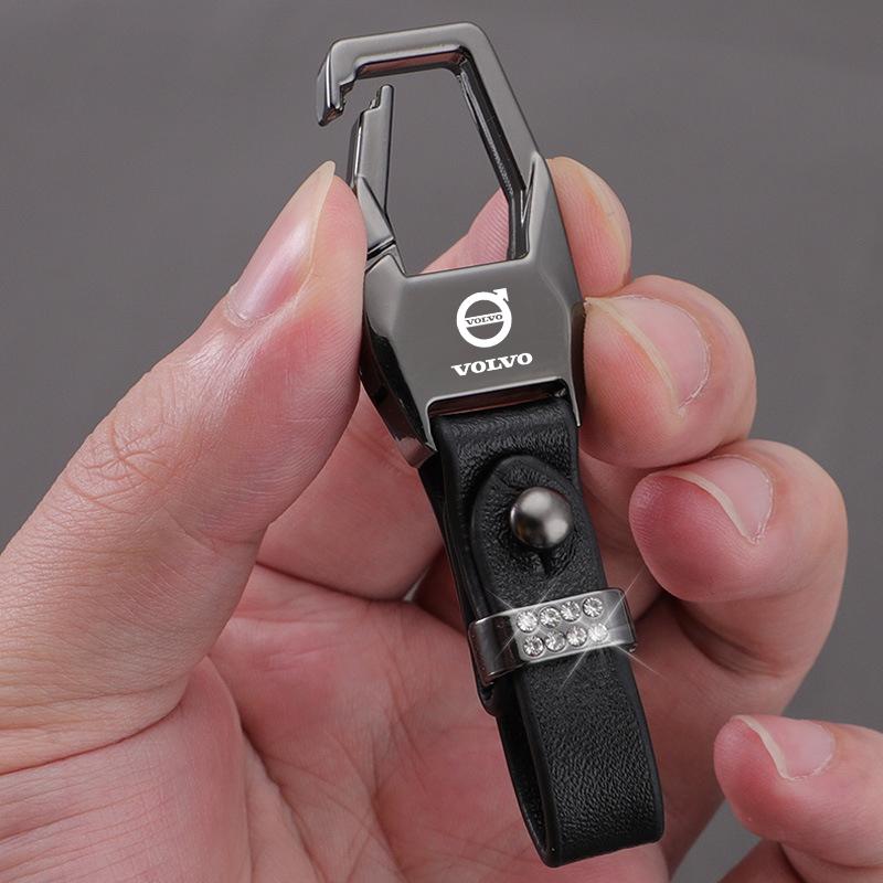 Metal Zinc Alloy Car Keychain Key Ring Chain For Volvo EX90 V60 V40 XC90 S60 XC60 V50 V70 S90 XC40 S80 T6 V90 EX30 C70 Accessory