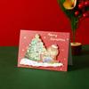 1-100PCS  3D Christmas Greeting Card  Creative Mini Pop Up Card for Florist Baking Gifts Xmas Holiday Party Supplies