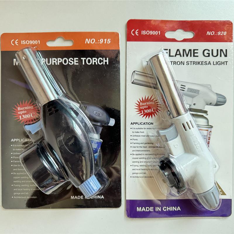 Outdoor Portable Butane Burner Flame Gas Torch For Camping Barbecue Metal Welding Heater Lighter Flame Gun For Cooking