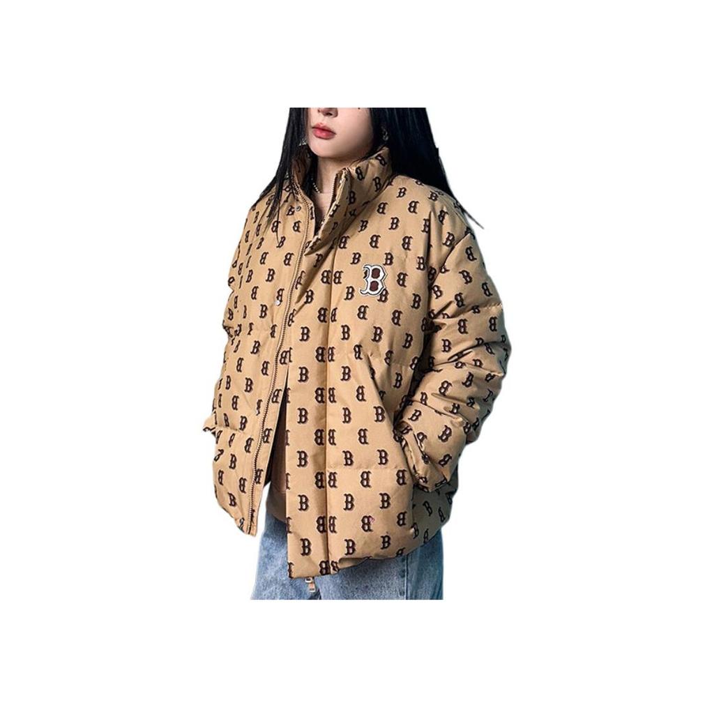 New MLB Down Jackets Unisex Khaki 3ADJM0236-43CAL