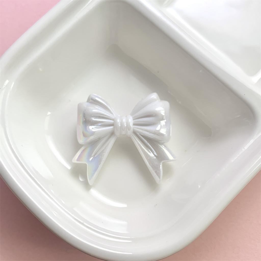 Z87 5Pcs/bag 32*36mm Big Bow Bowknot Acrylic Pendants For Crafted Beading Necklace Bracelet Keychain Jewelry Making Beads Gift