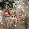 2D Acrylic Flat Printing Books Pendant Home Tree Window Hanging Decor Gift For Book Lovers Creative Book Christmas Tree Ornament