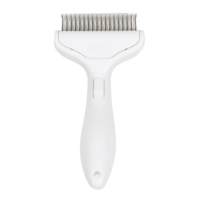 Floating Stainless Steel Dog Hair Removal Brush For Long Hair Breeds Puppy Cat Comb Pet Grooming Products Curved Design