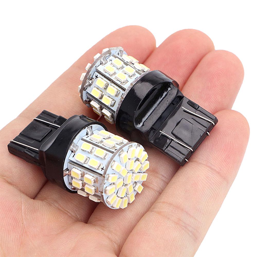 1 Pair Car LED Brake Light Stop Rear Bulb Auto Turn Signal Lamp Backup Reserve Lights 50SMD W21/5W T20 7443