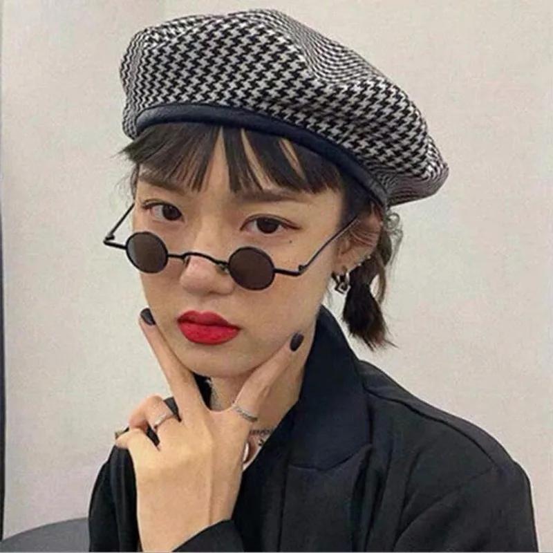 8pcs Korean Children Fashion Sunglasses Boys Girls Small Frame Round Metal Eyeglasses Personality Street S Sun