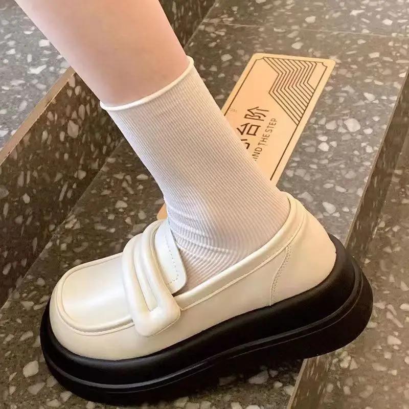 Fashion Japanese Style Lolita Gothic Loafers Round Toe Ladies Footwear Platform Luxury Leather Casual Women's Shoes Cute Kawaii On Sale