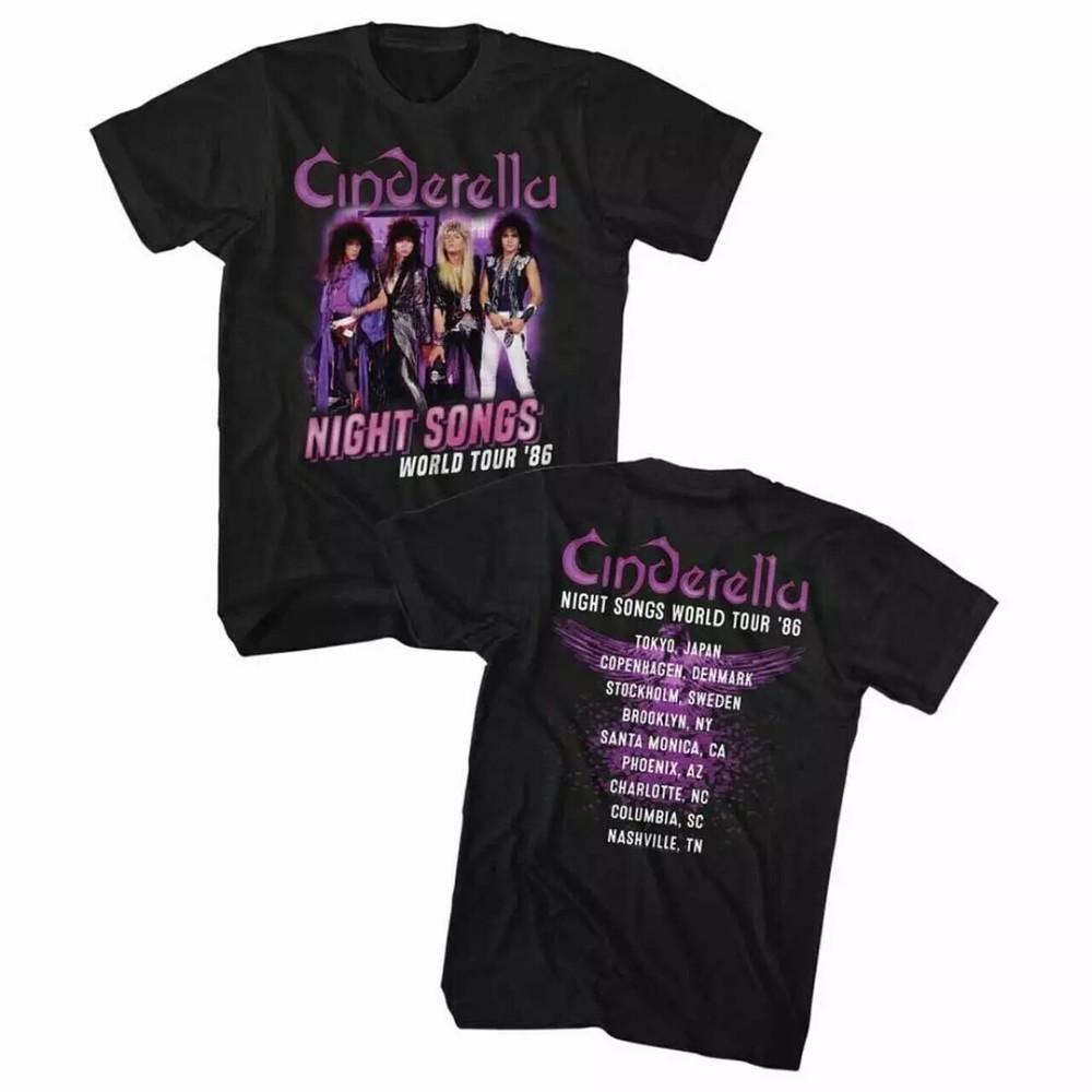 Cinderella Rock Band Concert T-shirt Night Songs World Tour  86 Men Unisex L