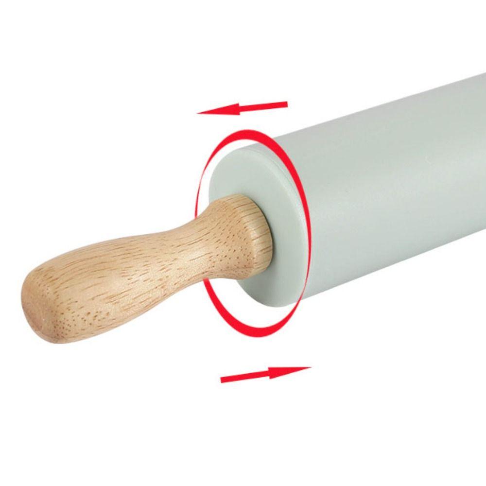 2 Pcs/set Silicone Rolling Pin Pastry Mat Set Round Dough Mat Baking Tool Rolling Pin Kit  Pastry