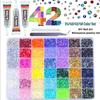 40-komorowe Rhinestones z Żywicy w Kolorach AB, Mieszane 3mm do Zdobienia Paznokci, Etui na Telefon i Ubrań DIY