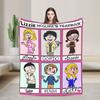 Malerei Charakter so süß Lizzie McGuire Poster Decke Flanell Vintage Warm Überwurfdecke für Zuhause Ganzjahres