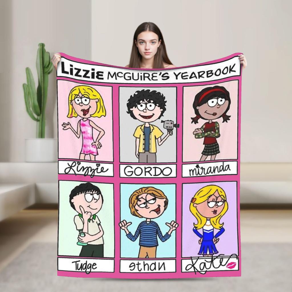 Malerei Charakter so süß Lizzie McGuire Poster Decke Flanell Vintage Warm Überwurfdecke für Zuhause Ganzjahres