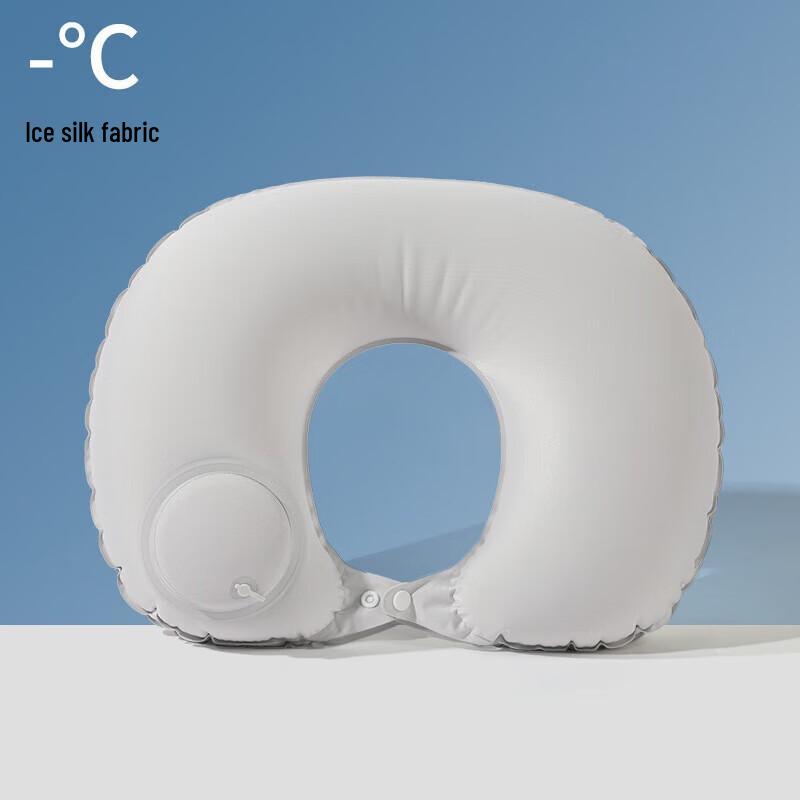 Inflatable U-shaped Neck Travel Pillow Set One Size