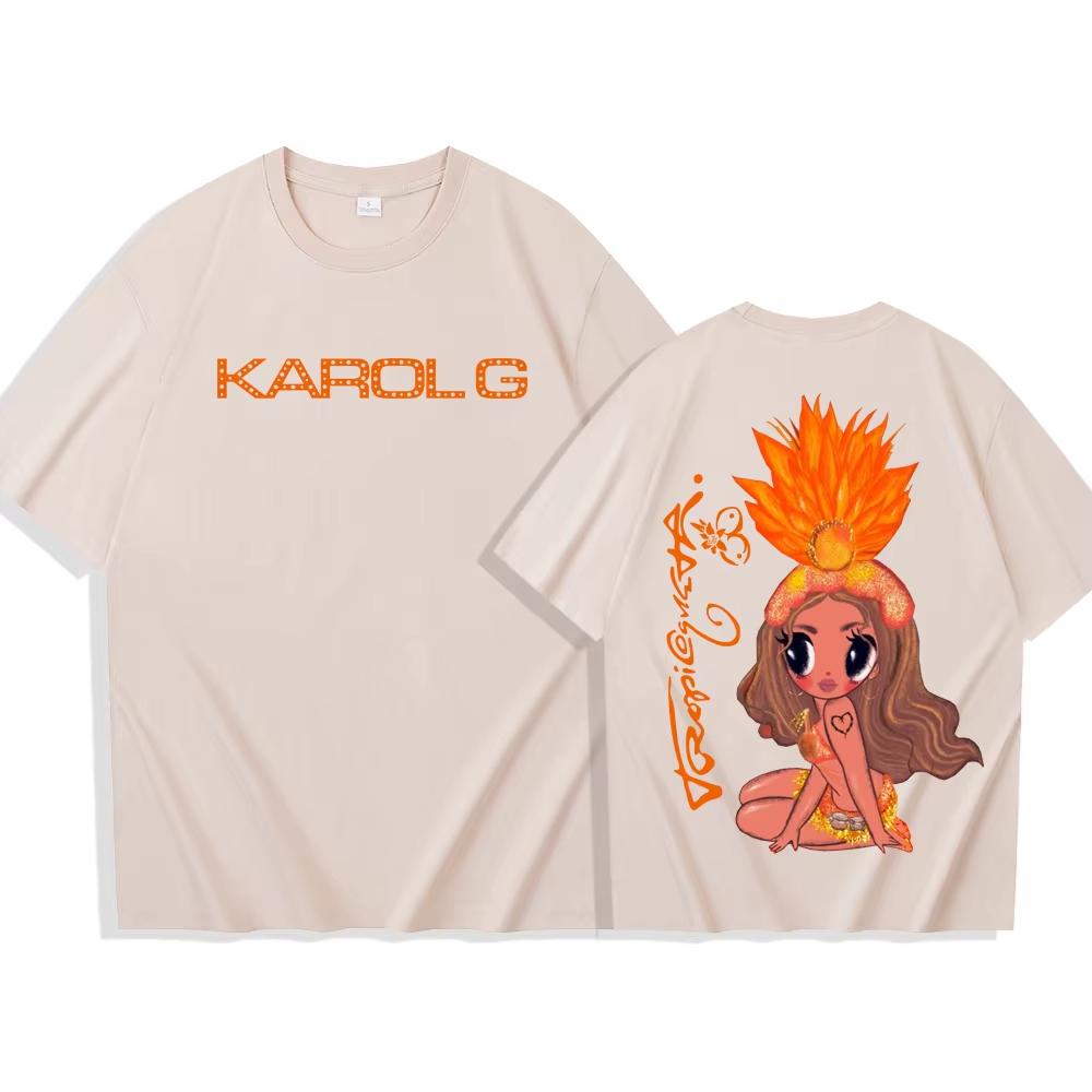 Summer Unisex Vintage Fashion Tee Karol G TROPICOQUETA 2026 T-shirt Harajuku O-neck Casual Shirt Gift Loose Cozy and Versatile