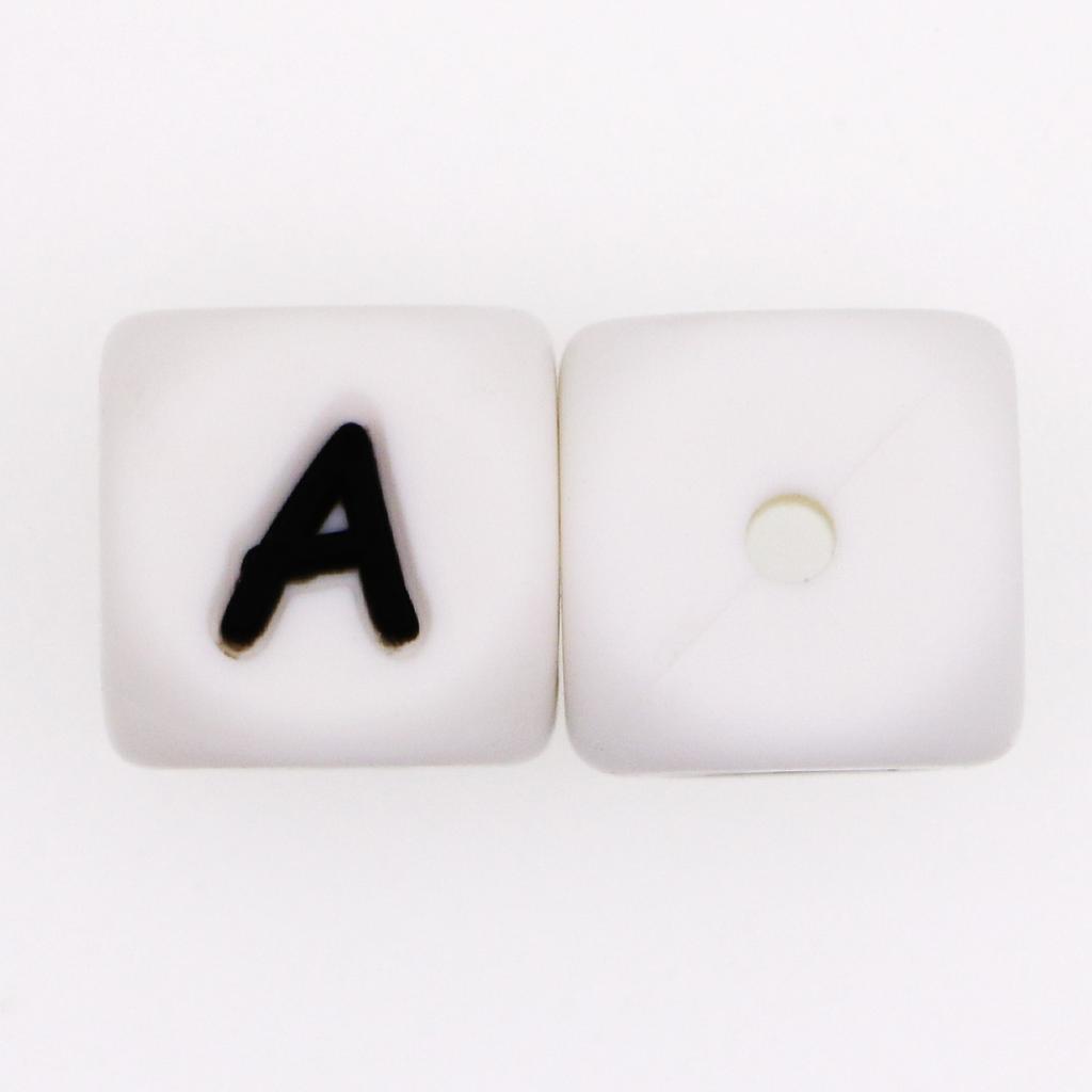 Kovict 20pc Alphabet English Silicone Letter Beads For Jewelry Making Bulk 10mm  For Personalized Pacifier Jewelry Accessories
