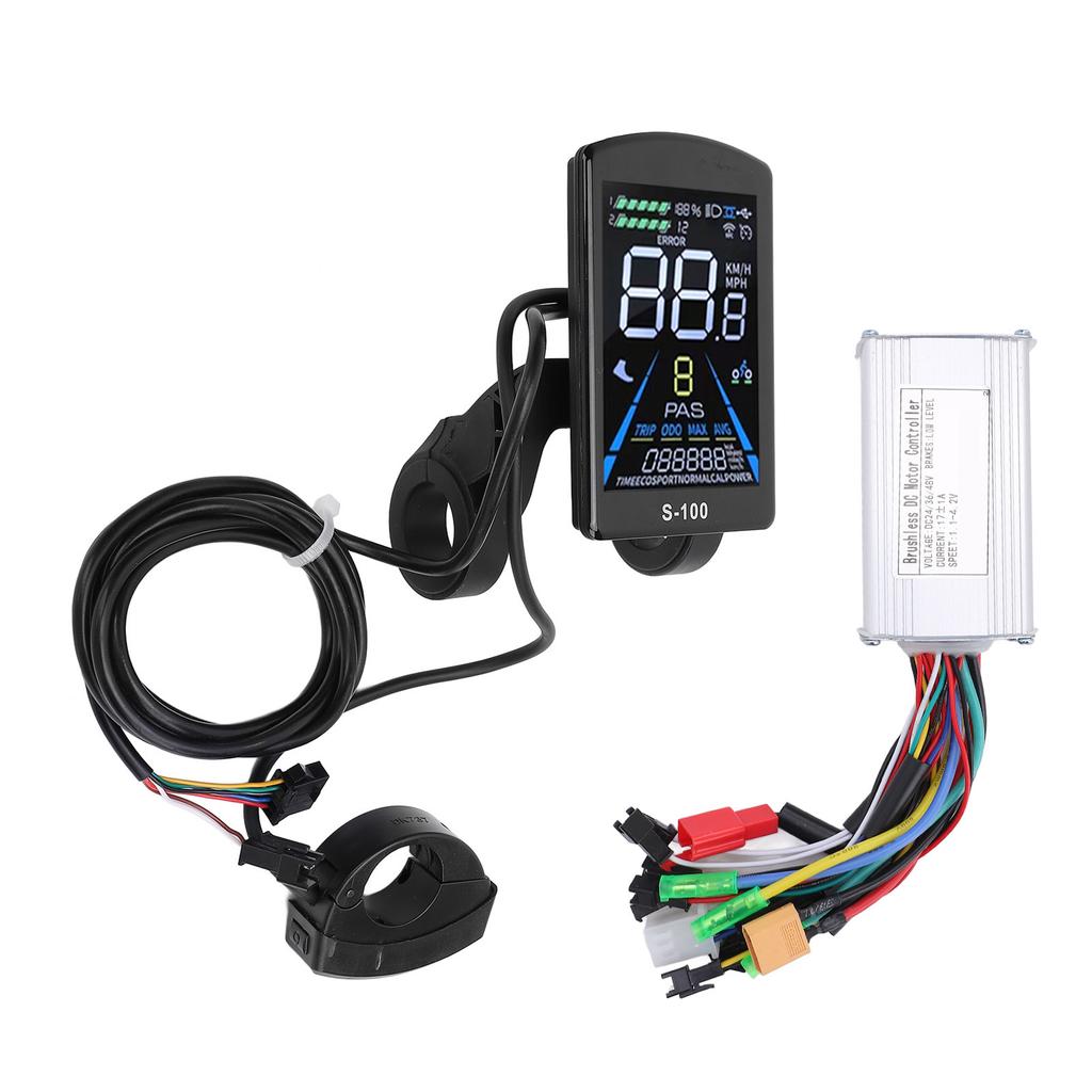 Electric Bike Modification Kit Sine Wave 3 Mode 17A Controller Color LCD Display for Mountain Bike