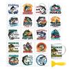 18Pcs Plastic Silhouette Paper for Lighting Decoration Paper Cut Light Box Fish 100x90mm