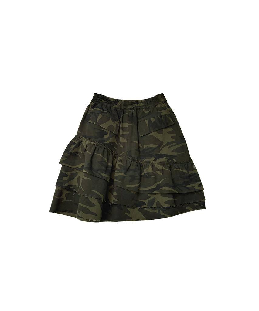 Grails Ruffle Layered Skirt [Camo]