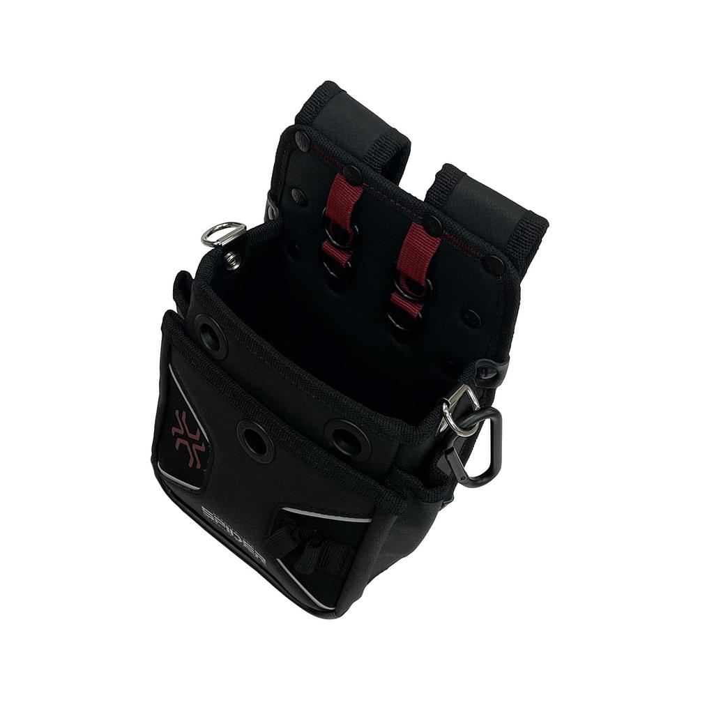 SK11 SPIDER Small Waist Pouch, 2-Tier, Reinforced Bottom, Pleated Belt for Carabiners and Rings (SPD-HG4-JY)