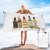 Whiskyflaschen Illustration Strandtuch Weiche Mikrofaser Schnelltrocknend Saugfähig Schnelle Handtücher für Bad