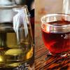 10 Stück C-PE042 China Pu'er Tee Probennehmer Roh und Gekocht Pu'erh Tuocha 50g