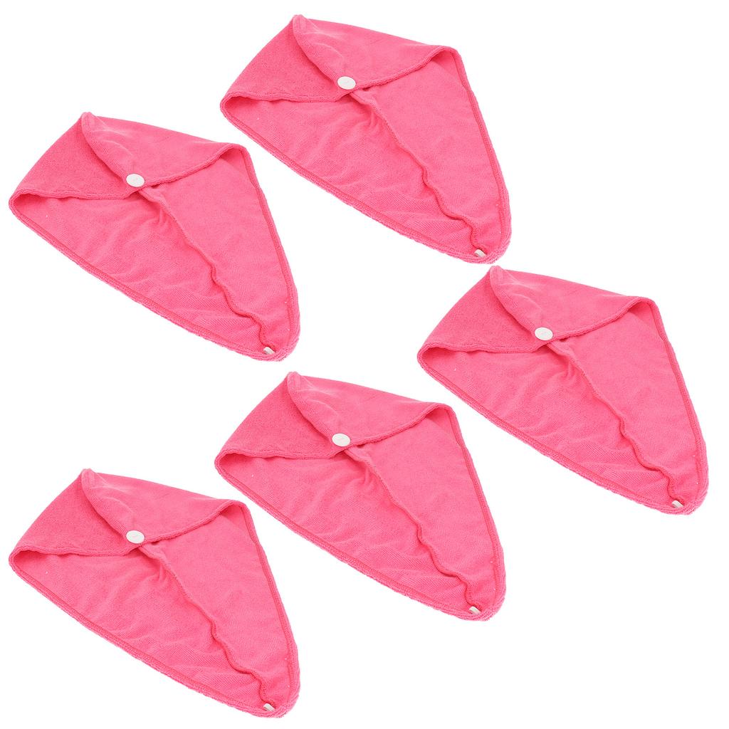 5PCS Quick Dry Microfiber Hair Hat Women Bathroom Strong Water Absorption Bath Towel Hair Dry