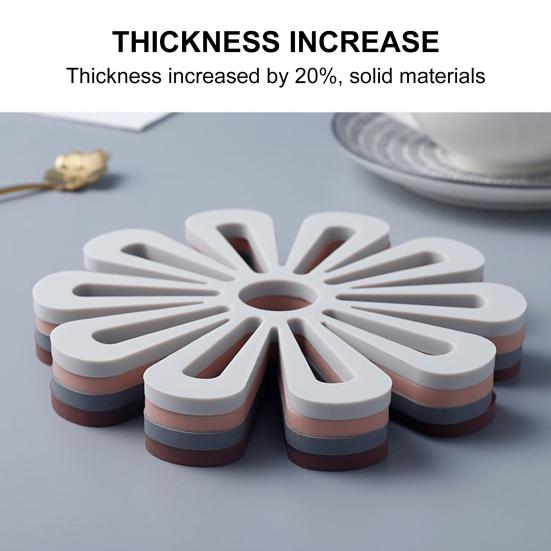 Isolierpad Hitze Lebensmittelqualität Beständig TRP Blumenförmige Untersetzermatte für Küche