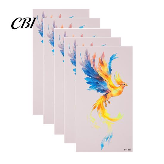Temporary Body Art Decals 5 Sheets Butterfly Tattoo Stickers, Waterproof Flower Tattoos, Colorful Removable Stickers Face Tattoos for Parties