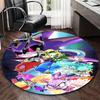 1pc Sonic the Hedgehog Anime Cartoon Design Round Carpet Office Chair Mat, NonSlip Rug for Home Decor, Living Room