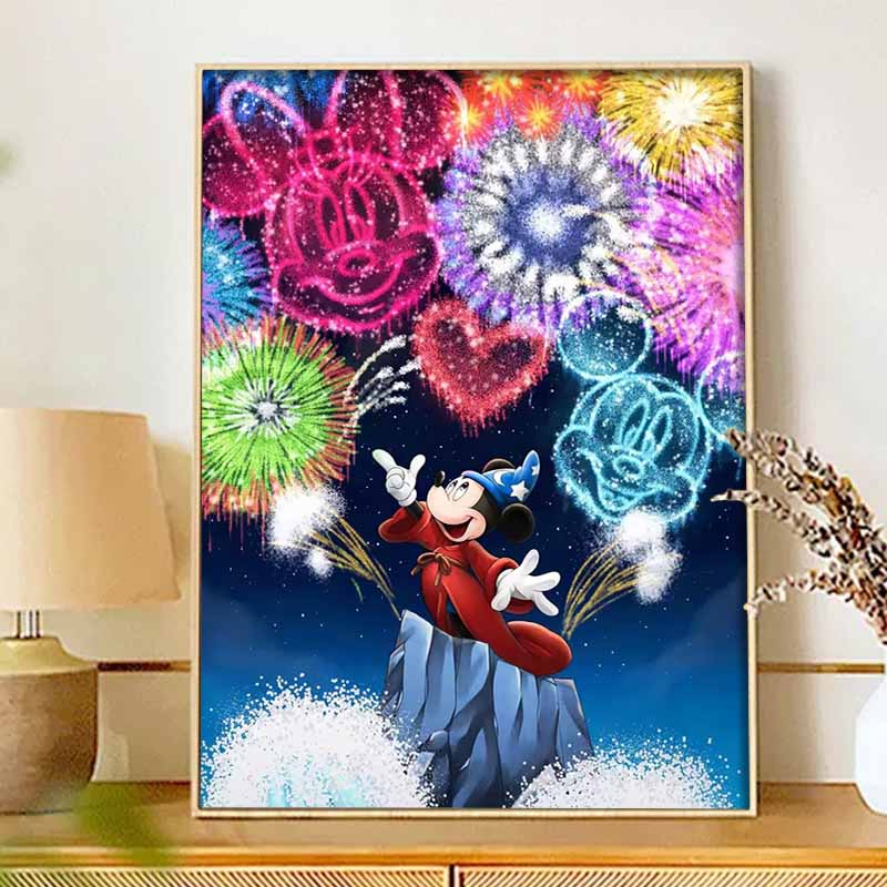 Disney 5d Diamond Painting Full of Diamonds Diy Diamond Embroidery Festive Mickey Art Decorative Painting Ornaments Living Room