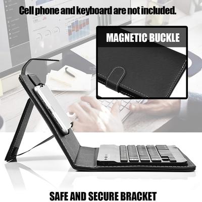 1/2pcs-Wireless Bluetooth Keyboard Case Cover,Leather Sheath(Cell Phone and Keyboard Are Not Included)