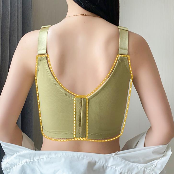 Damen Vollschalen-Spitzen-BH ohne Bügel, atmungsaktive Unterwäsche in großen Größen, Push-up-BH