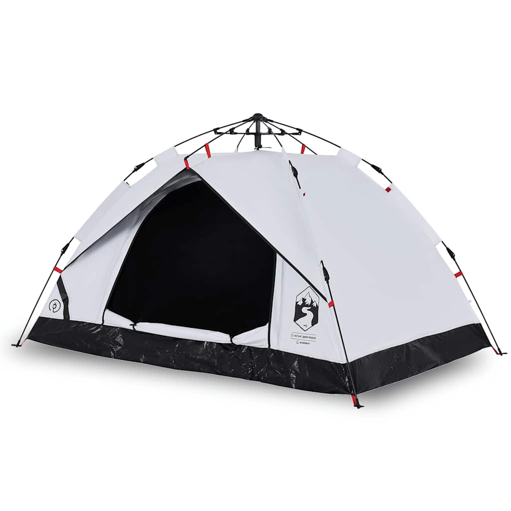 Dome Camping Tent for 2 Persons White Blackout Quick Release