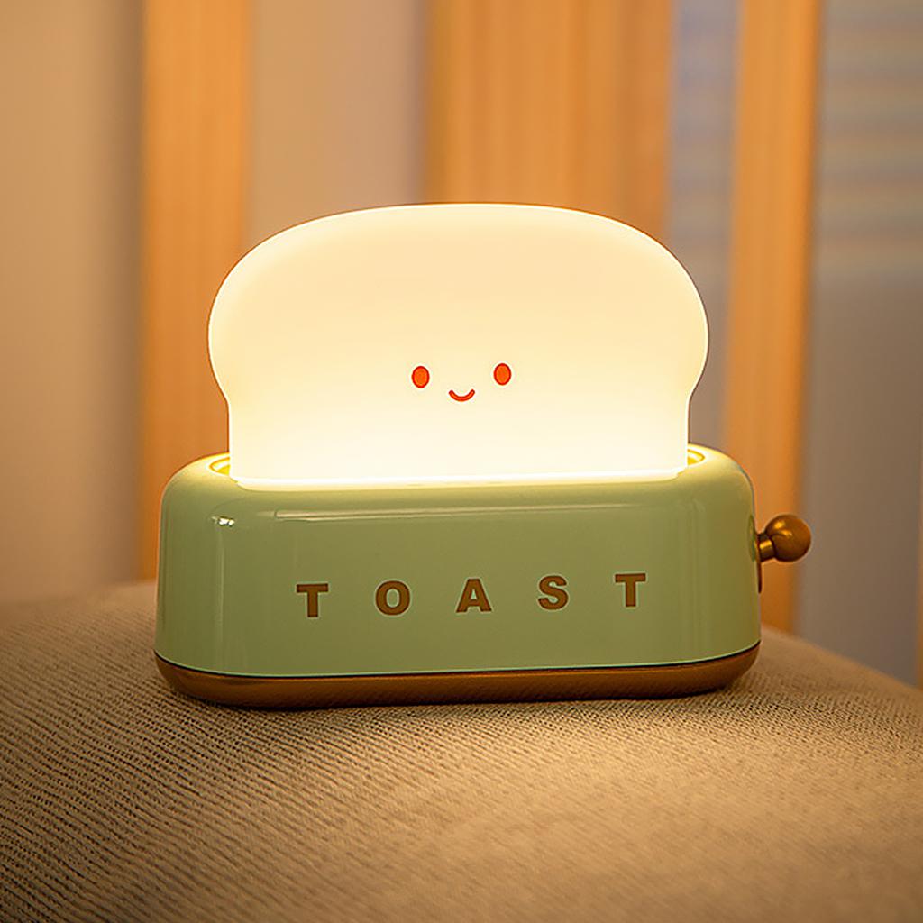 Bread machine night light USB charging dimming lighting table lamp Creative bedroom sleep decoration Portable ambient light