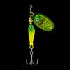9g 7cm Fishing Lure Spinnerbait Metal Fishing Spoon Bait with Rotating Blade and Treble Hook for Freshwater Fishing Tackle