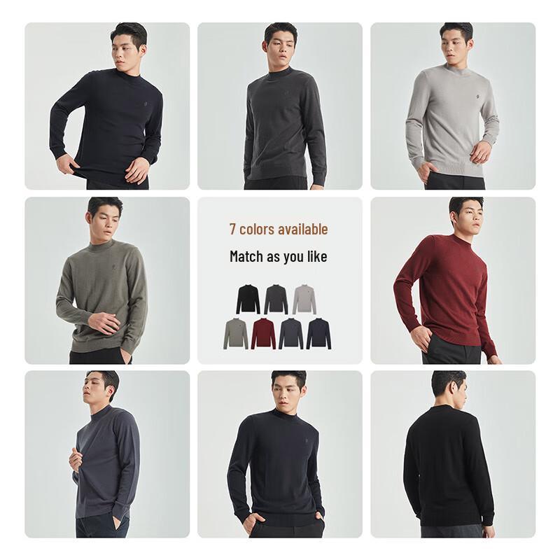 LILANZ Men's Slim Fit Machine Washable Pure Wool Sweater