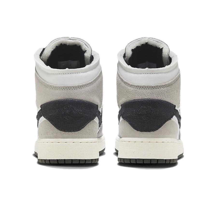 Air Jordan 1 Mid SE Craft GS Inside Out - Cement Grey Kids Sneakers Black White Tech-Grey FD9091-002