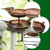 Bird Feeder Bath Decor Gifts Weather Resistant Decorative Birdbath Bowl Iron for Patio Outside