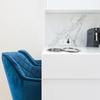 Countertop Embedded Trash Can Grommet Stainless Steel Drop-in Trash Chute Lid Ring Space Saving Recessed Wastebasket Cover