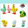 Adorável Brinquedo Infantil de Plástico Saltitante Mecânico Sapo Pintinho Pequeno Animal Para Brincar
