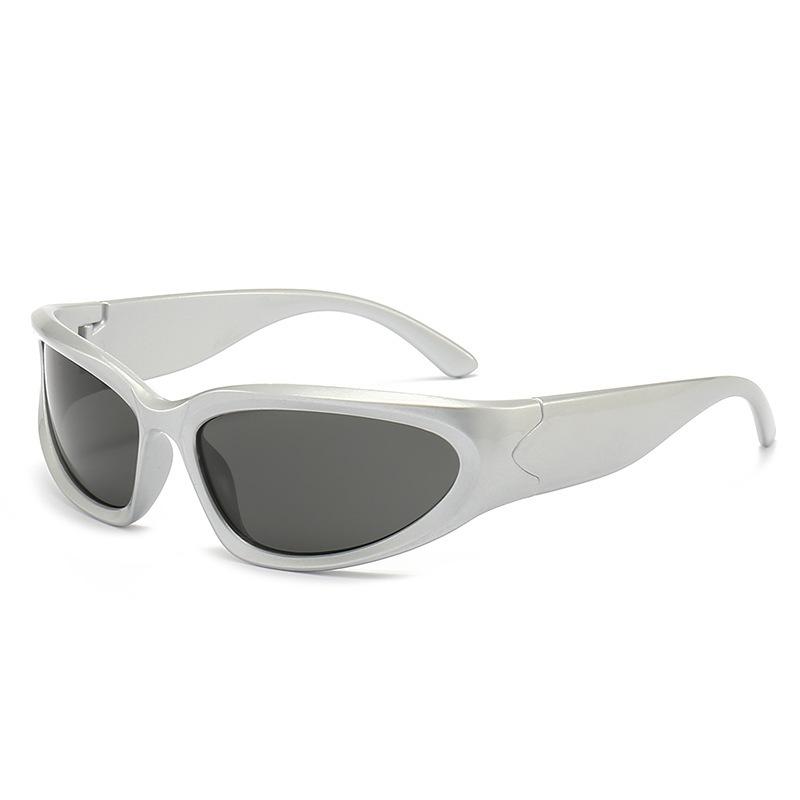 Y2K Sports Punk Sunglasses Women Designer Square Goggle Men Luxury Brand Sun Glasses UV400 Colorful Mirror Fashion Eyewear
