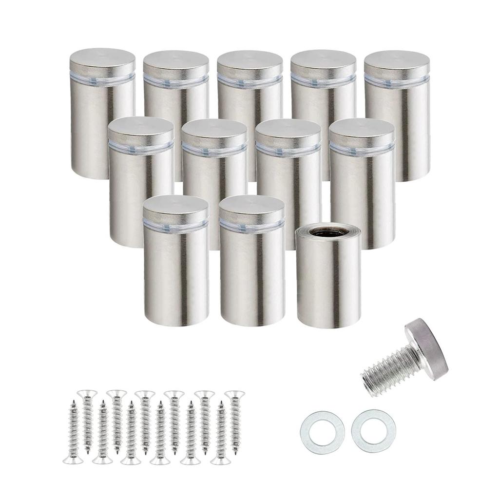 RuoFeng Stainless Steel Wall Mount Glass Standoff Holder Screw Nail