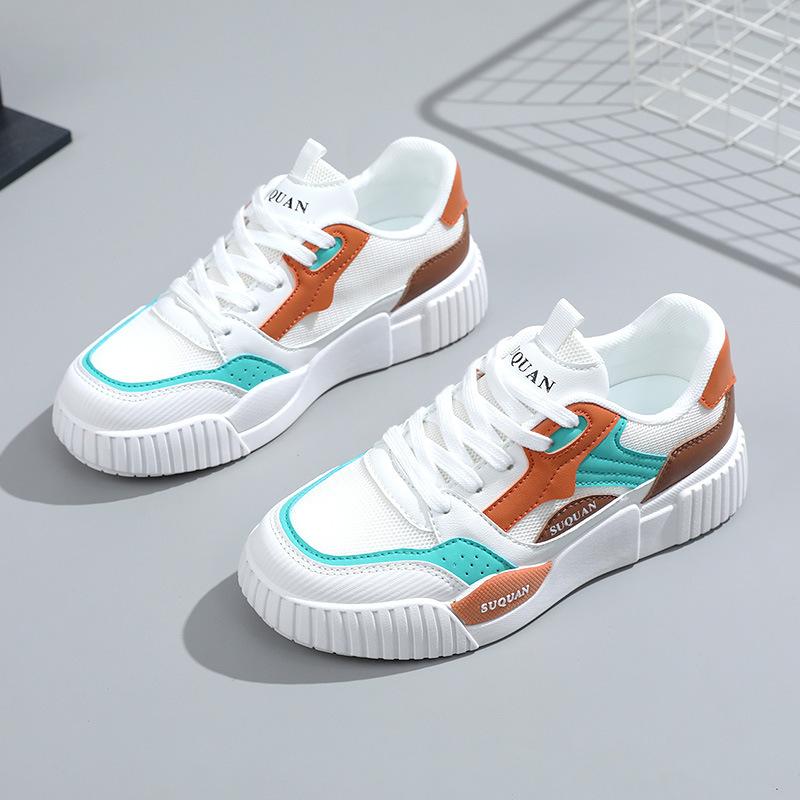 

[Processing and customization] HM12 board shoes women s versatile little white shoes spring and summer breathable thick-soled heightening shoes sports 40