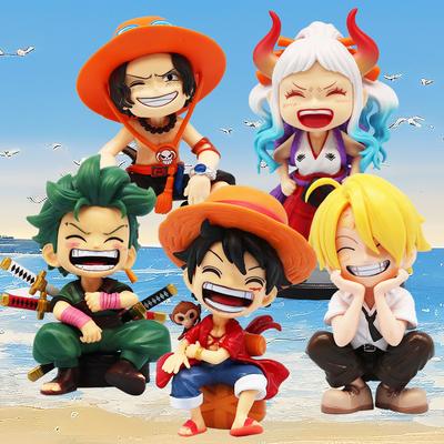 13cm Anime Figurka Jeden Monkey D Luffy Roronoa Zoro Sanji Ace Kawaii Hračky Q Verze Figurální Nendoroid Dekorace PVC Model Dárek