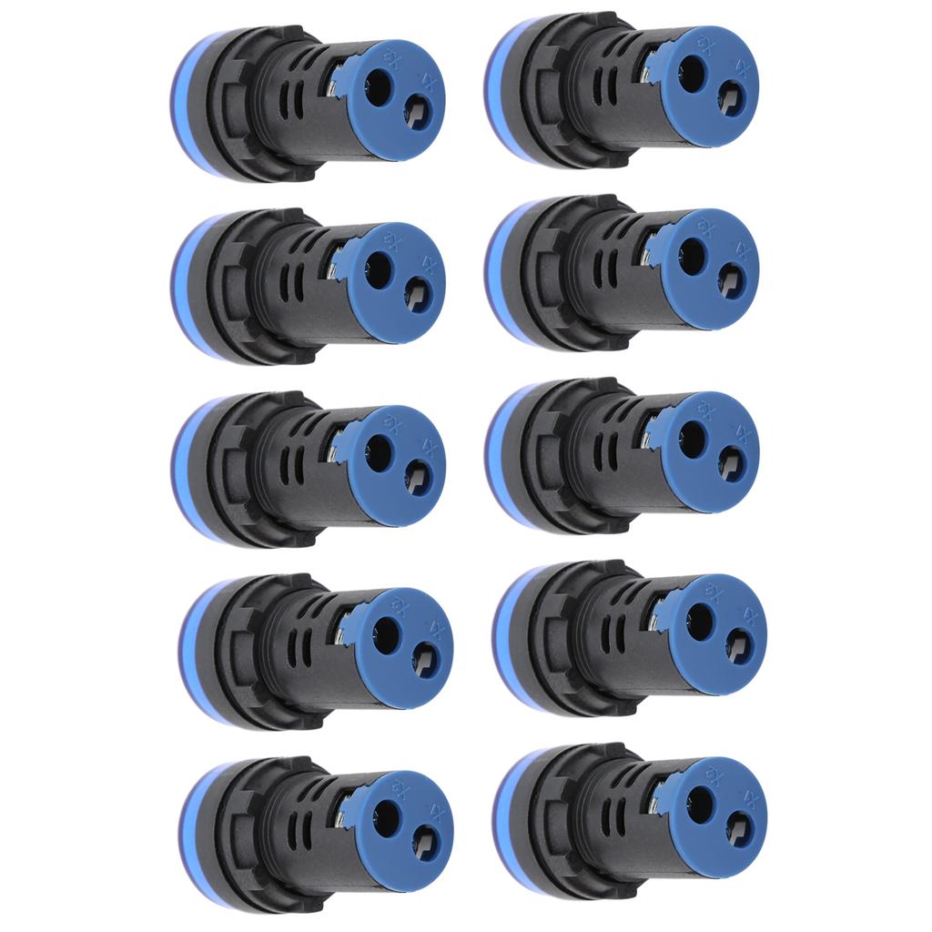 10Pcs Blue LED Signal Light AD16‑22DS High Brightness LED Indicator for Equipment