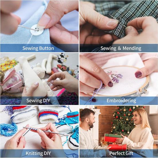 97Pcs/Set Portable Sewing Kit with Case Colorful Thread Needle Tailor Scissors Tape