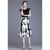 Women's Summer A-Line Printed Skirt - Slim Fit & Belly-Covering Design
